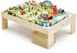 Vevor 120-delige Houten Activiteitentafel voor Kinderen 3-In-1 Houten Treinset