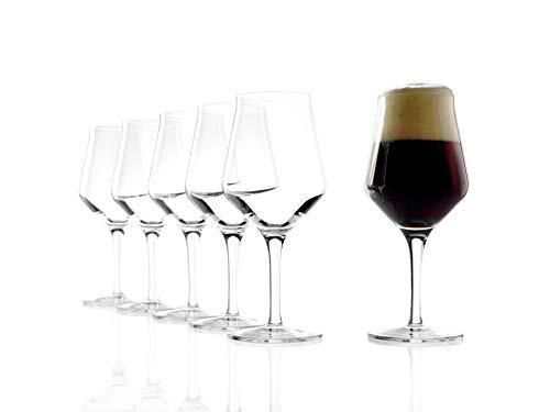 Stölzle Lausitz Biertulp uit de serie Berlin 500 ml, set van 6, mooi gevormde bierglazen 0,4 l