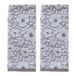 SKL Home Floral jacquard handdoekenset, grijs, 2 stuks
