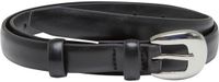Urban Classics Chunky Buckle Slim Riem S/M Zwart/Zilverkleurig