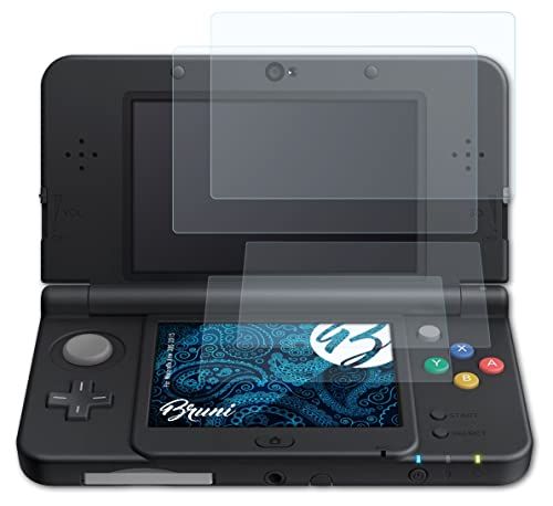 Bruni Beschermfolie compatibel met Nintendo New 3DS 2015 Folie, zonneklaar Schermfolie (Set van 2)