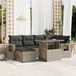 Maison Exclusive - Ensemble de meubles de jardin 7 pièces avec canapé et coussins, gris clair, en polyrotin