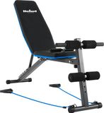 Verstelbare Rebel Active Schuine Trainingsbank met Beensteunen en Weerstandsbanden - Fitnessbank - Verstelbare Trainingsbank - Bench Press - Halterbank