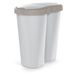 Compacta R Duo Poubelle, brun/gris, 40 litres, un compartiment, deux couvercles