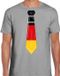 Bellatio Decorations Verkleed shirt voor heren - stropdas Duitsland - grijs - supporter - themafeest L