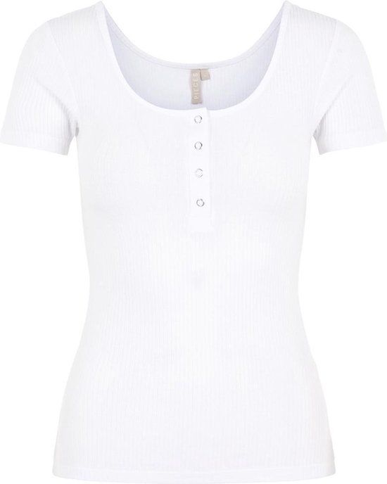 Pieces T-shirt Pckitte Ss Top Noos Bc - Bright White - L