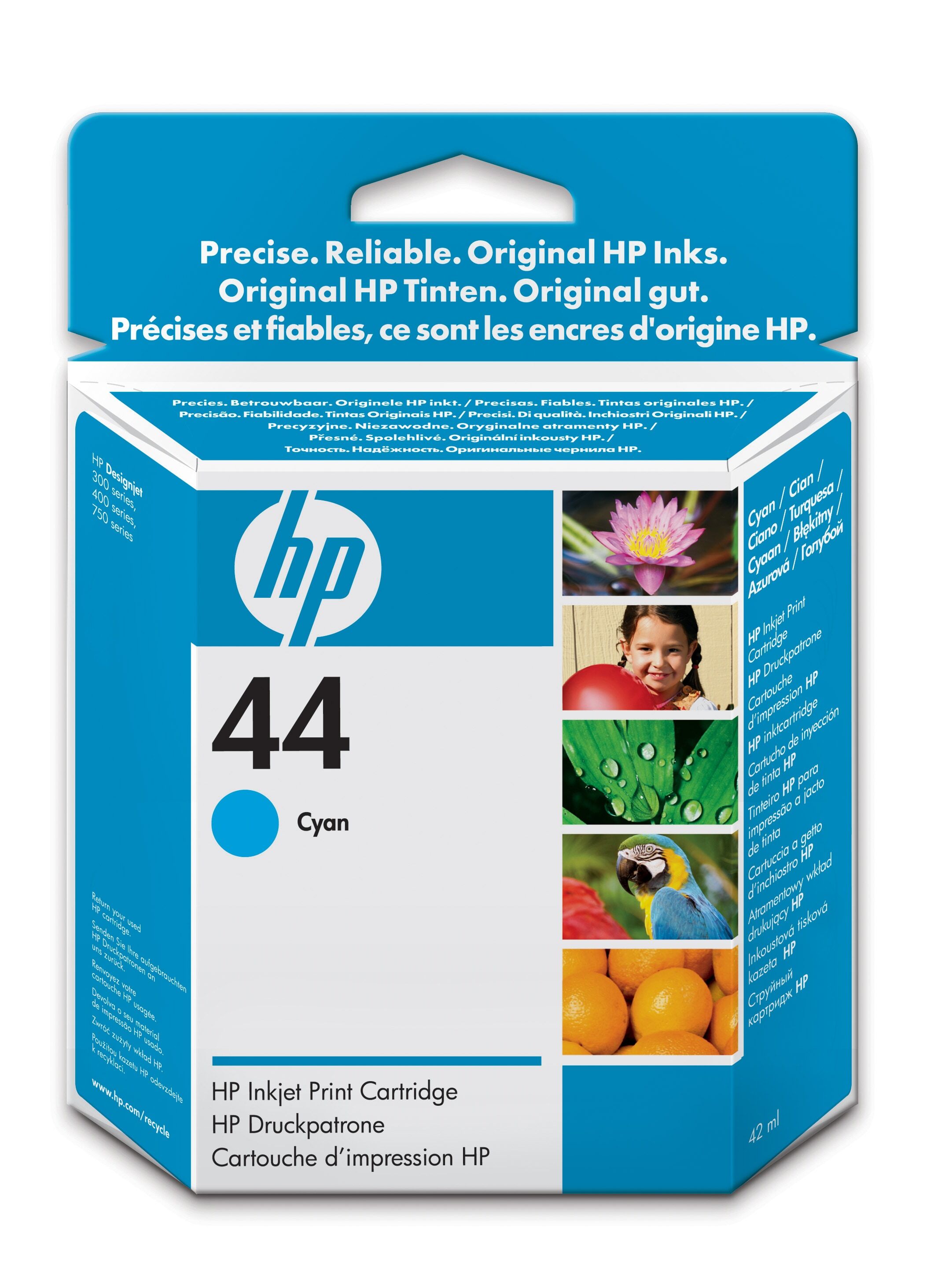 HP 44 single pack / cyaan