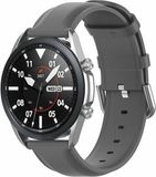 By Qubix Qubix Classic Leren Bandje voor Garmin Vivomove 3 / HR / Luxe / Sport / Style / Trend - Grijs - 20mm