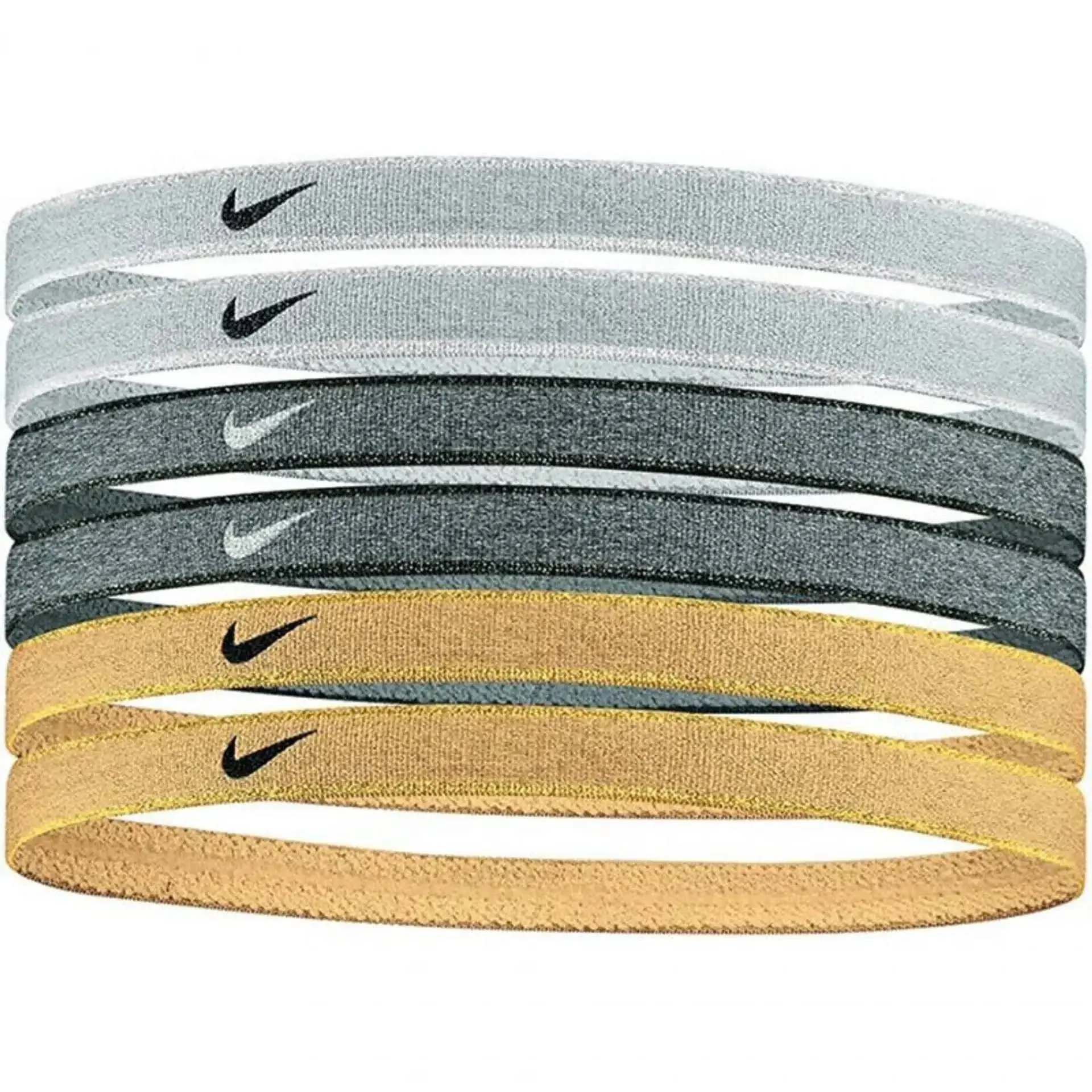 Nike Swoosh Sport Headbands Metallic 6 st.