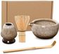ADDLIVE Matcha Set - Keramische Matcha Kom met Gieter, Bamboe Garde, Lepel en Houder