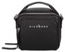 John Richmond Sac bandoulière homme cuir véritable noir avec fermeture éclair Black B UNICA 16.5x18x8.5 cm JR-B124-BLACK
