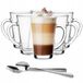 Glasmark Mokken met Oor & Lepels - Set van 6 - 300ml - Transparant Glas