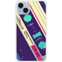 Apple Bedrukt siliconen hoesje compatibel met iPhone 14 Plus Cassette Vintage
