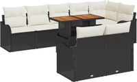 vidaXL Tuinbank Set Zwart en crème