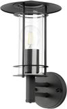 EGLO Lisio 1 Wandlamp Buiten - E27 - 30 cm - RVS - Glas - Zwart