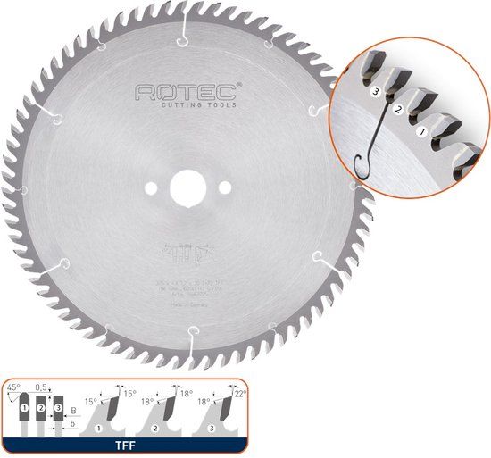 Rotec HM platenopdeelzaagblad, ø400x4,2x30mm Z=72 TFF