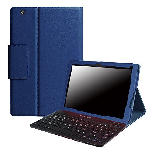 PCATEC Sony Xperia Z4 Tablet 10.1 inch Keyboard Cover - [Nieuwe afneembare versie] Afneembare Verborgen Draadloze Bluetooth Keyboard Muti-angle Folio PU Lederen Case Smart Cover Voor Sony Xperia Z4 Tablet 10.1 inch Tablet Nevy Blauw