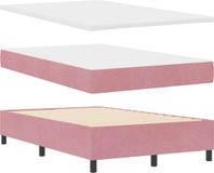 vidaXL Boxspringbed met hoofdeinde Roze 190 x 120 cm Fluweel