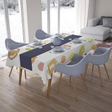 Bonamaison Tafelkleed, Anti-Mold, Sneldrogend, Waterdicht, 100% Polyester Tafellaken, Willekeurig patroon, 140 x 200 Cm