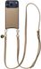 AVY Leren Hoesje Geschikt voor Apple iPhone 17 Pro Max | Compatibel met MagSafe | Leather Case met Telefoonkoord | Crossbody | Beige | Long Leather
