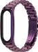 Qubix Bracelet en métal pour Xiaomi Mi Band 3/4/5/6 - Violet