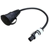 NWP NWP Adapter 0,5 m powerCON grijs NAC3FXXB naar Schuko koppeling - 3 x 1,5 mm² - rubberen slang
