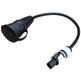 NWP NWP Adapter 0,5 m powerCON grijs NAC3FXXB naar Schuko koppeling - 3 x 1,5 mm² - rubberen slang