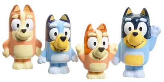 Tomy Bluey badspeelgoed squirter 4-pack multicolor voor kinderen.