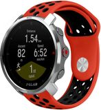 Strap-it Polar Grit X bracelet de sport - Rouge/Noir