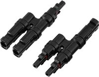 TRU COMPONENTS TC-13805792 2-voudige PV-aftakverbinderset Zwart Inhoud: 2 stuk(s)