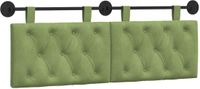 vidaXL - Hangend hoofdbord - Lichtgroen - Fluweel