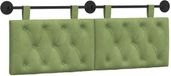 vidaXL - Hangend hoofdbord - Lichtgroen - Fluweel