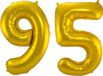 Folat ballons en aluminium - chiffre 95 ans - doré - 86 cm