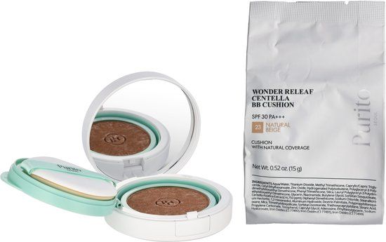 Purito Seoul Wonder Releaf Centella BB Cushion Duo Set #23 Natural Beige