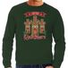 Bellatio Decorations foute kersttrui/sweater heren - Rudolf Reinbeers - groen - rendier/bier S