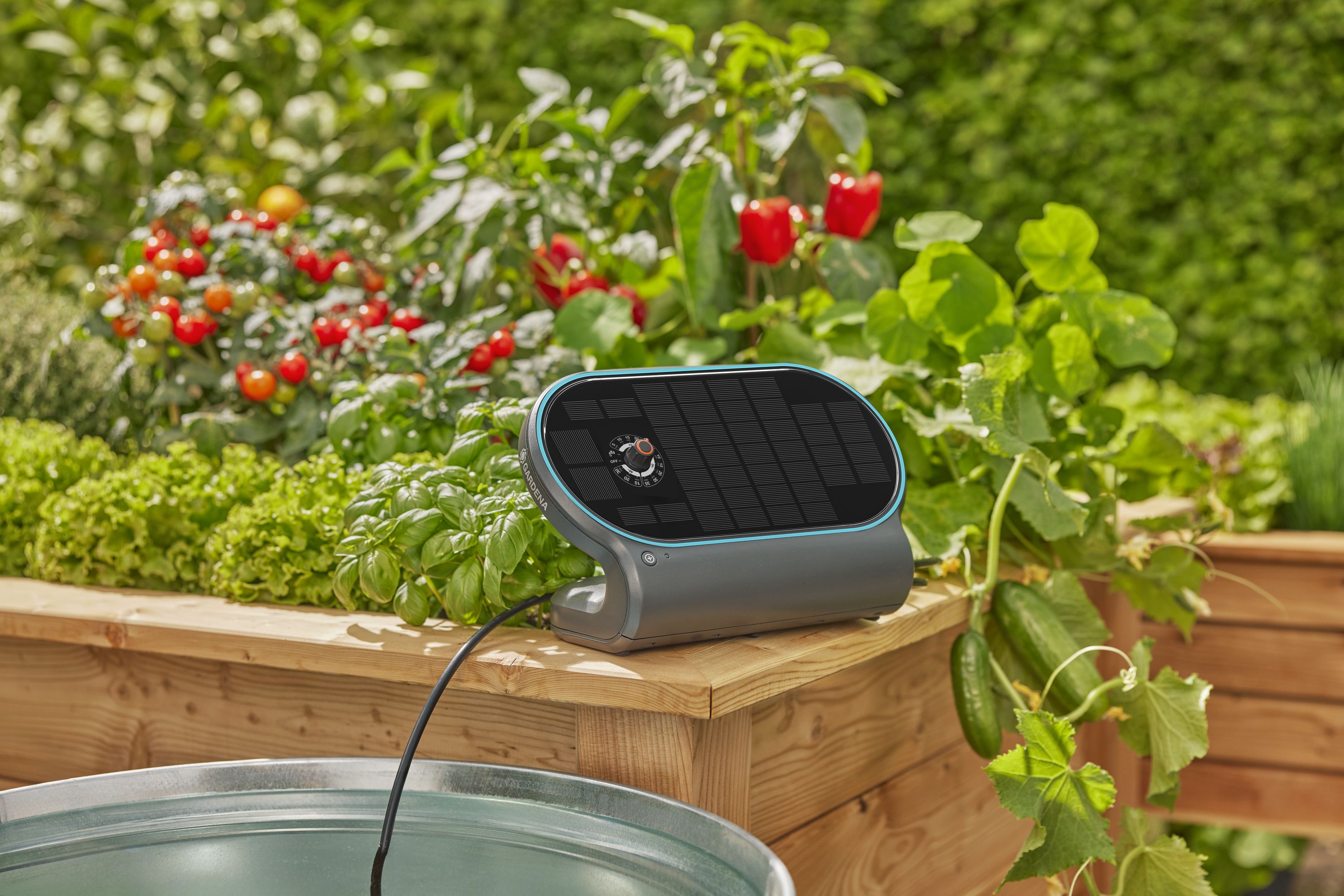 Gardena AquaBloom L Set - Irrigatiedruppelsysteem met 30 druppelaars, 20m slang en T-stukken