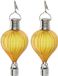 Cepewa LED ballonhanger - 2x - geel - H17 cm - luchtballon - tuinverlichting/buitenlamp