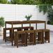Maison Exclusive Ensemble de jardin pour le jardin, 9 pièces, brun miel, pin massif