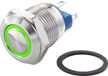TRU COMPONENTS TC-7494656 TC-GQ12-AF-10E/J/G/12V/S Vandalismebestendige druktoets 48 V/DC 2 A 1x uit/(aan) Moment Groen IP65