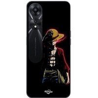 Maniacase Etui Oppo A78 5G One Piece Manga Anime Luffy Zwarte Achtergrond