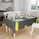 Bonamaison Tafelkleed, Anti-Mold, Sneldrogend, Waterdicht, 100% Polyester Tafellaken, Neon Geel, Rook, 140 x 160 Cm