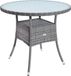 Casaria Bijzettafel - Rond 60cm Weerbestendig Polyrattan - Grijs