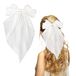 OOTDAY Haarstrik-clips voor vrouwen, haarbanden, oversized lange staart, schattige haaraccessoires voor vrouwen, verjaardagscadeaus (wit)