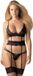 Obsessive - Nutris Jarretelgordel - Zwart - M/L