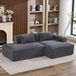 OKWISH Zitbank 235 Cm - Compact Ontwerp Met Comfortabele Pocketvering En Kussens - Voor Kleine Woonkamer Of Kantoor - Polyester - Grijs