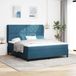 Maison Exclusive - Lit boxspring avec tête de lit bleu foncé 200 x 180 cm, velours