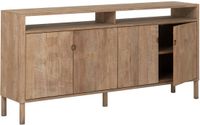 DTP Home Dresser Apollo, 4 doors, 2 open racks, 90x190x40 cm, recycled teakwood