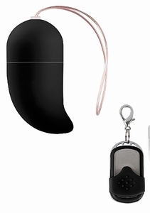 Shots Toys 10 Speed Remote Vibrating Egg Black G-Spot MEDIUM