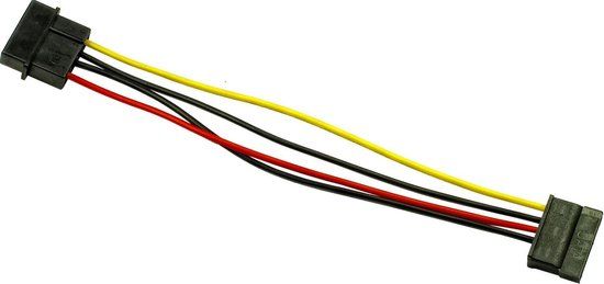 Inter-Tech Adapter 1x Molex -> 1x SATA Power 0,15m