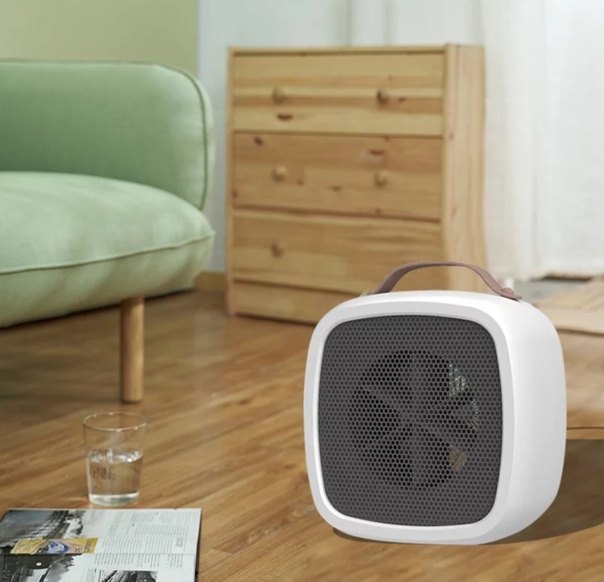 TRH 1 Cube Heater wit | Design Verwarming | Elektrische Kachel | 220V | Blower | Warme lucht blazer.